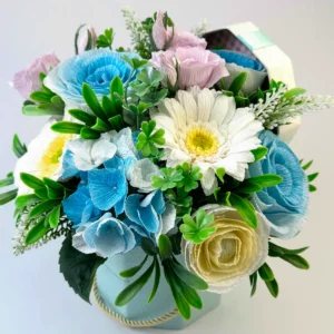 The "Serene Garden" Multi-Bloom Hat Box